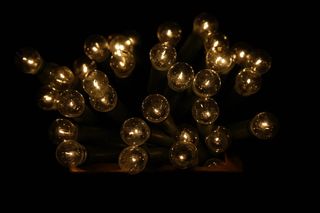 灯泡，圣诞装饰品，光，照明，灯，lichterkette，反射，黑色背景