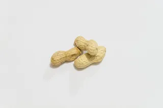 花生、开胃酒、坚果、白色背景、摄影棚拍摄、室内、复制空间、特写