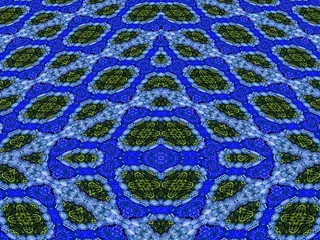 为对称和深度透视渲染的花朵的照片处理