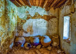 仓库，仓库，旧，内部，损坏，老化，风化，腐烂