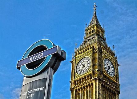 伦敦, 英国, 大本钟, 路, 河, 低角度视图, 塔, 旅游目的地