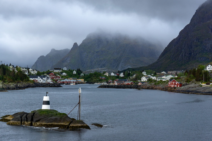挪威，水，lofoten，Lofoden渔村，斯堪的纳维亚，挪威，自然，山
