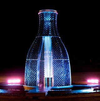 abrau durso，喷泉，水，照明，喷雾，黄昏，玻璃-材料，容器