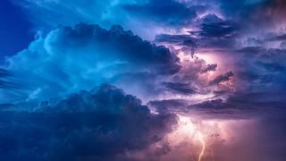 雷雨，闪电，闪电，天气，天空，前进，风暴，闪电