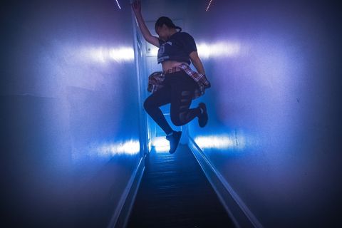 美国，费城，跳跃，跳跃，快乐，兴奋，全长，一个人