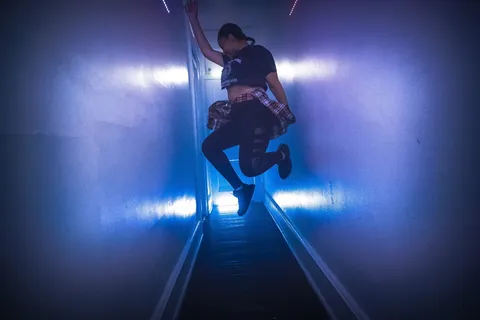 美国，费城，跳跃，跳跃，快乐，兴奋，全长，一个人