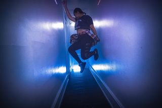 美国，费城，跳跃，跳跃，快乐，兴奋，全长，一个人