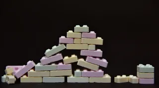 墙，场地，建筑，玩石头，彩色，石头，插入，插件砖