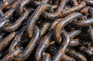 链条，铁，生锈，金属，港口，船，生锈，连接