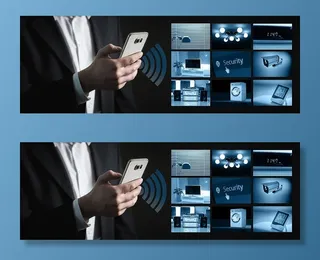 智能，家庭，系统，人，人，公寓，厨房，糟糕