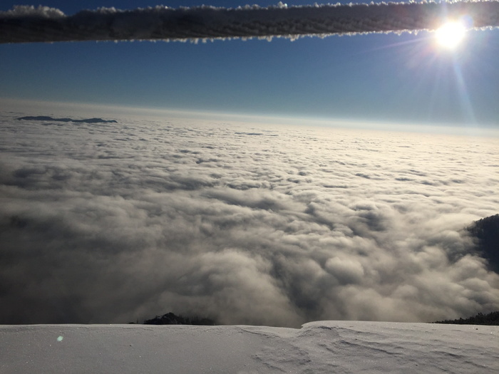 斯洛文尼亚、cerklje na gorenjskem、krvavec、clearsky、云、山、雪、clear