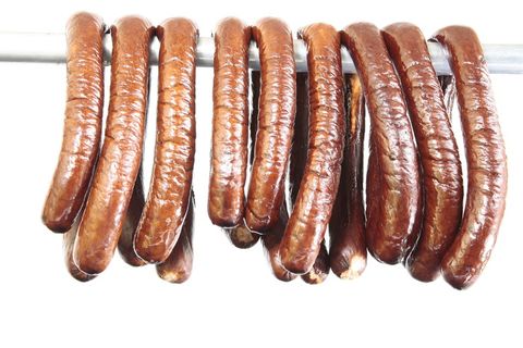 香肠，食用，香肠，食品，手工香肠，乡村香肠，食品和饮料，白色背景