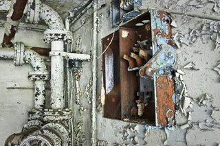 纹理，旧，垃圾，墙，复古，古董，表面，脏