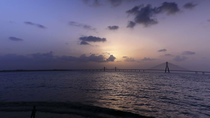 身体，水，云，天空，自然，风景，海洋，海洋