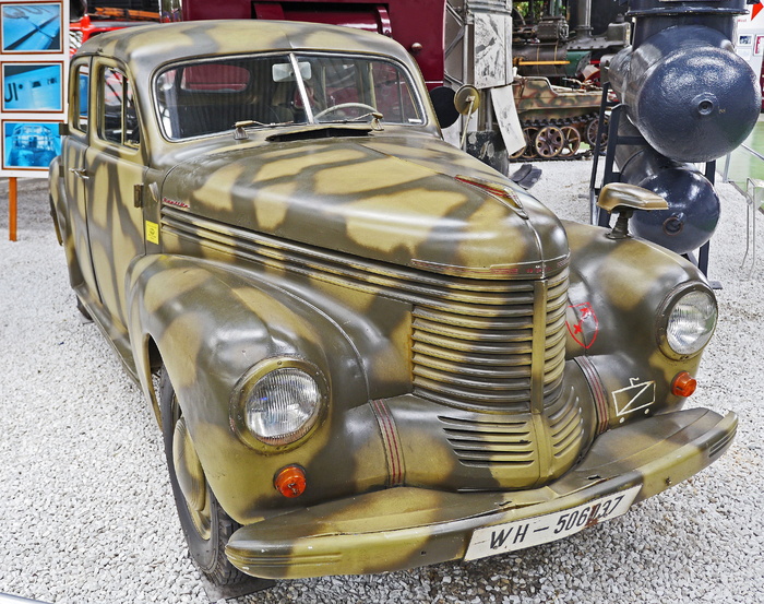 欧宝船长, 军车, 迷彩漆, 指挥车, 国防军, 博物馆, 1940 年代, 古董
