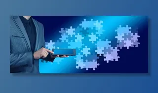 拼图、商人、平板电脑、计算机、控制、学习、排列、组件