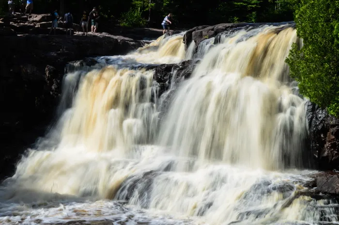 美国，明尼苏达州，瀑布，长时间曝光，水，运动，流水，风景-自然