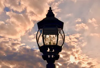 灯，光，黄昏，云，天空，心情，灯泡，未照明