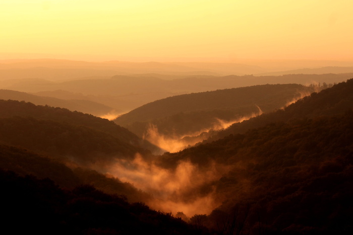 top、view摄影、brown、hills、golden、hour、mountains、sunset