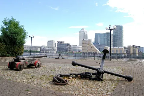 金丝雀码头，伦敦，商业，建筑，城市景观，现代，地标，河流