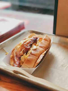 美国，贝塞斯达，大胆咬，培根，食物，三明治，鸡蛋，面包