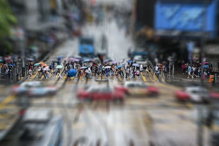 选择性，焦点摄影，人，十字路口，道路，人群，香港，人类