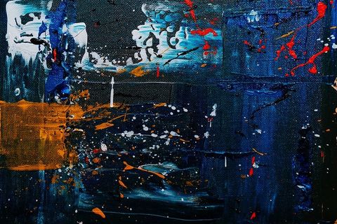 五彩抽象画，创意，绘画，全画框，无人物，艺术和工艺，墙壁建筑特征，涂鸦