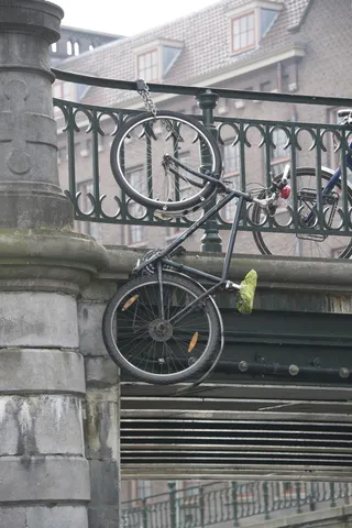 阿姆斯特丹、most、海峡、桥梁、自行车、建筑、建筑外观、建筑结构