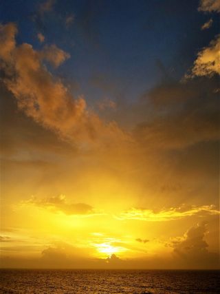 天，海，日落，云，云-天，风景-自然，水，自然之美