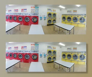 洗衣机、烘干机、洗衣机、全自动洗衣机、机械、自助、红色、黄色