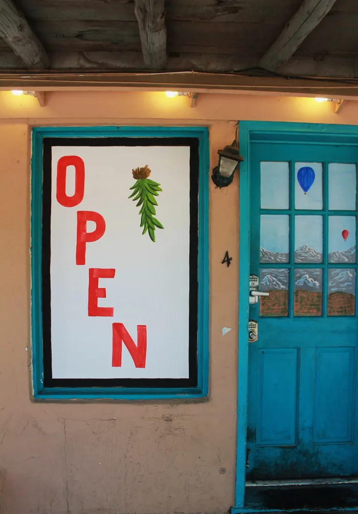 Open，Sign，家庭餐厅，新墨西哥州，Open Sign，albuquerque，old town，mexican food