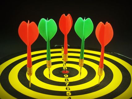 三, 绿色, 红色, 镖针, 飞镖, 准确性, 实现, 成就