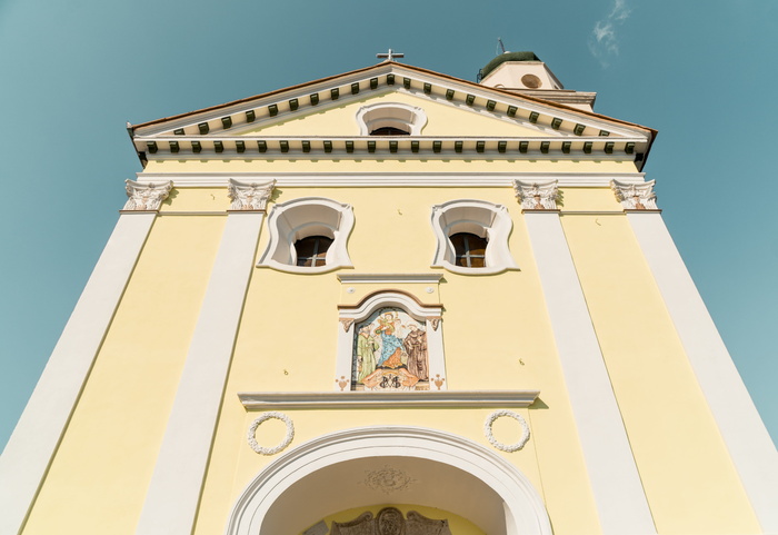 意大利、marzano di nola、黄色、白色、复古、蓝色、浅蓝色、门