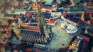 乌尔姆，明斯特，多姆塔，建筑，倾斜移动，选择性聚焦，建筑结构，没有人