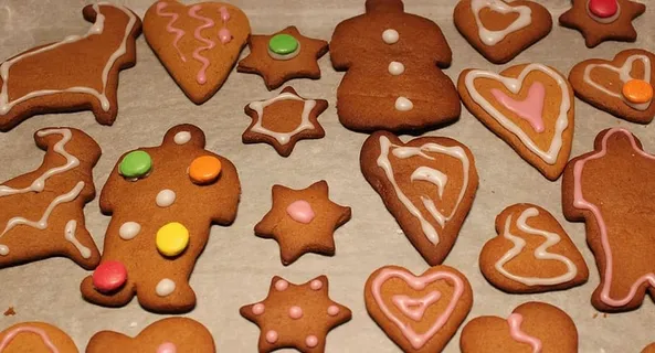 食品，烘焙，姜饼，蛋糕，甜品，饼干，烘焙，食品和饮料