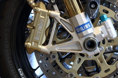 摩托车，moto，guzzi，前轮，车轮制动器，制动盘，卡钳，brembo