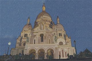 圣心教堂、教堂、巴黎、首都、法国、城市、名胜、建筑