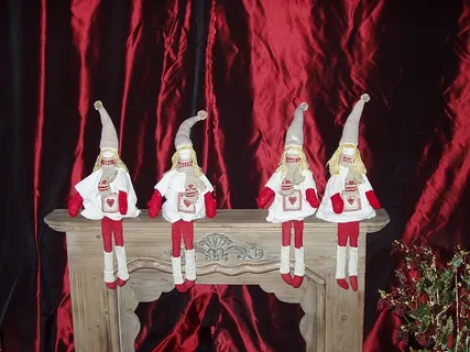 四，女孩娃娃装饰，降临节，装饰，圣诞节，红色，没有人，宗教