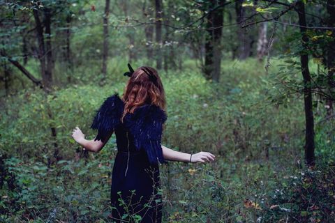 自然，植物，树木，树林，森林，人，女士，女孩