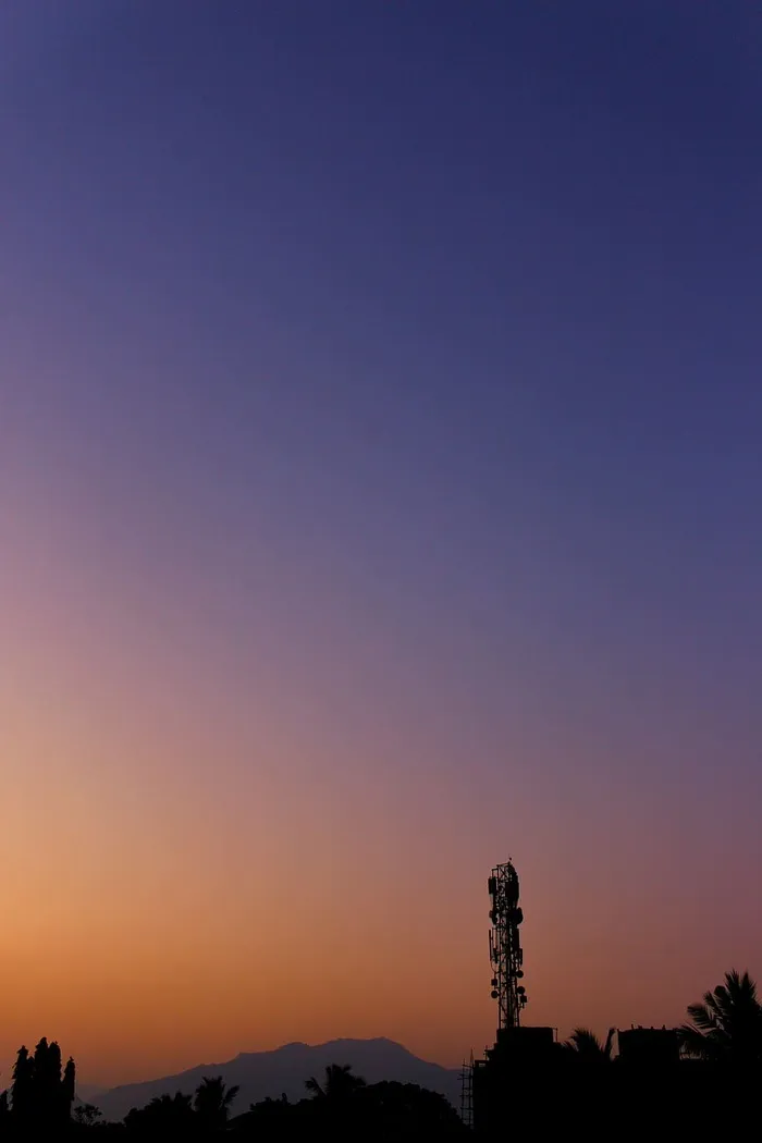 天空，剪影，复制空间，日落，建筑，自然，风景-自然，没有人