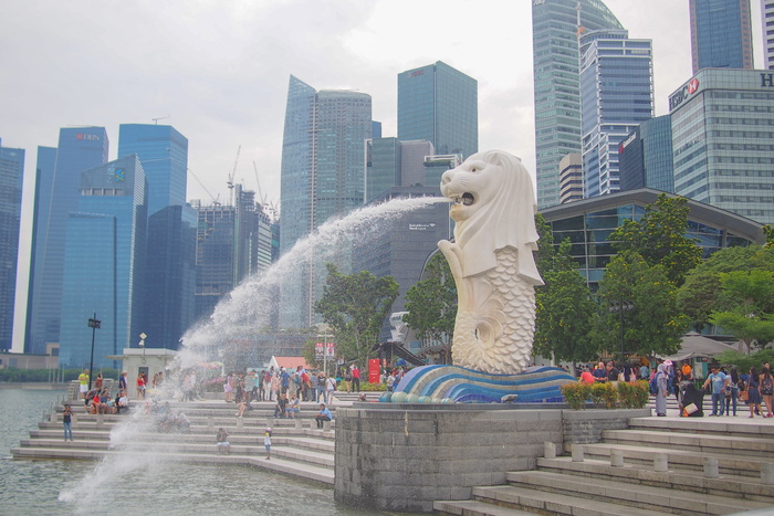 新加坡, 莱佛士坊, 狮子, 鱼尾狮, 市容, 城市, 架构, 建筑结构