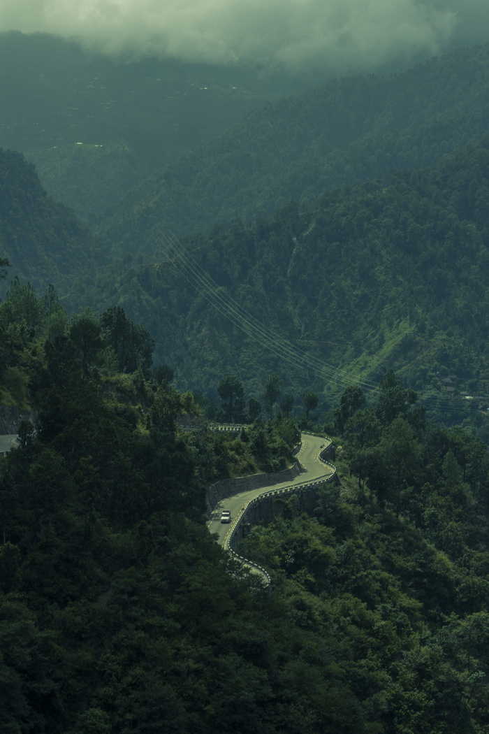 道路，树木，尼泊尔，公路，风景-自然，树木，植物，绿色