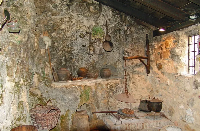 克罗地亚，农民厨房，老，从前，怀旧，贫穷，当时，室内