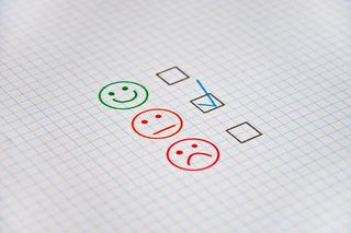 反馈、回顾、直觉、糟糕、满意、积极、消极、讨论