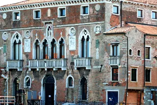 意大利威尼斯，运河，住宅，宫殿，帝王，拱门，砖，大理石