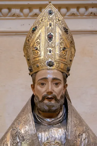 中世纪雕像, 木, 主教, 宗教, 基督教, 银, 塞维利亚, 西班牙