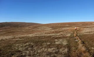 挪威，维滕，旅行者，旅行，步行，蓝天，米色，山脉