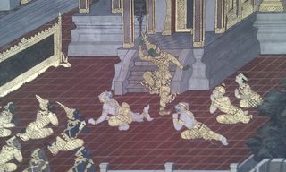 曼谷, 寺, 佛, 艺术和工艺, 架构, 没有人, 建筑结构, 挂