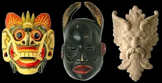 木头，脸，面具，雕刻，雕刻，物体，人物，隐藏