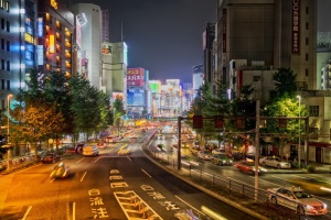 城市建筑，夜间，东京，日本，城市，城市，城市，街道